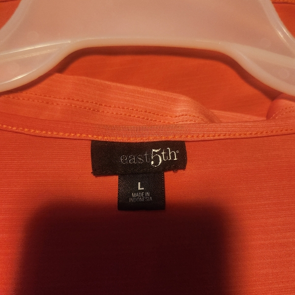 Women's Ruffled Sleeve Wrap Top - Rust - Picture 5 of 7